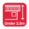 Under 2.5m High